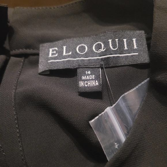 Eloquii Dramatic Sleeve Top Black Size 14 - Picture 4 of 7